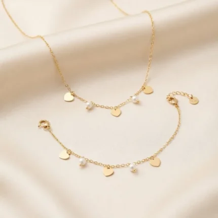 Conjunto Corações e Pérolas