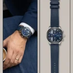 Relógio Bracelete Couro Vintage e Aço